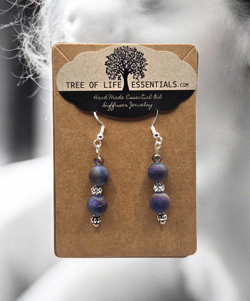 Lava Bead & Stone Essential Oil Diffuser Earrings"