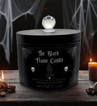 "The Black Flame" Lux Soy/Olive Blend Candle w/Clear Quartz Stone