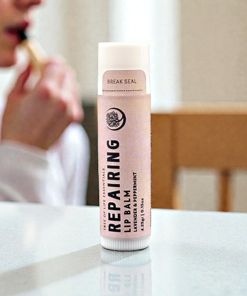 “Lavender & Peppermint Repairing Lip Balm”