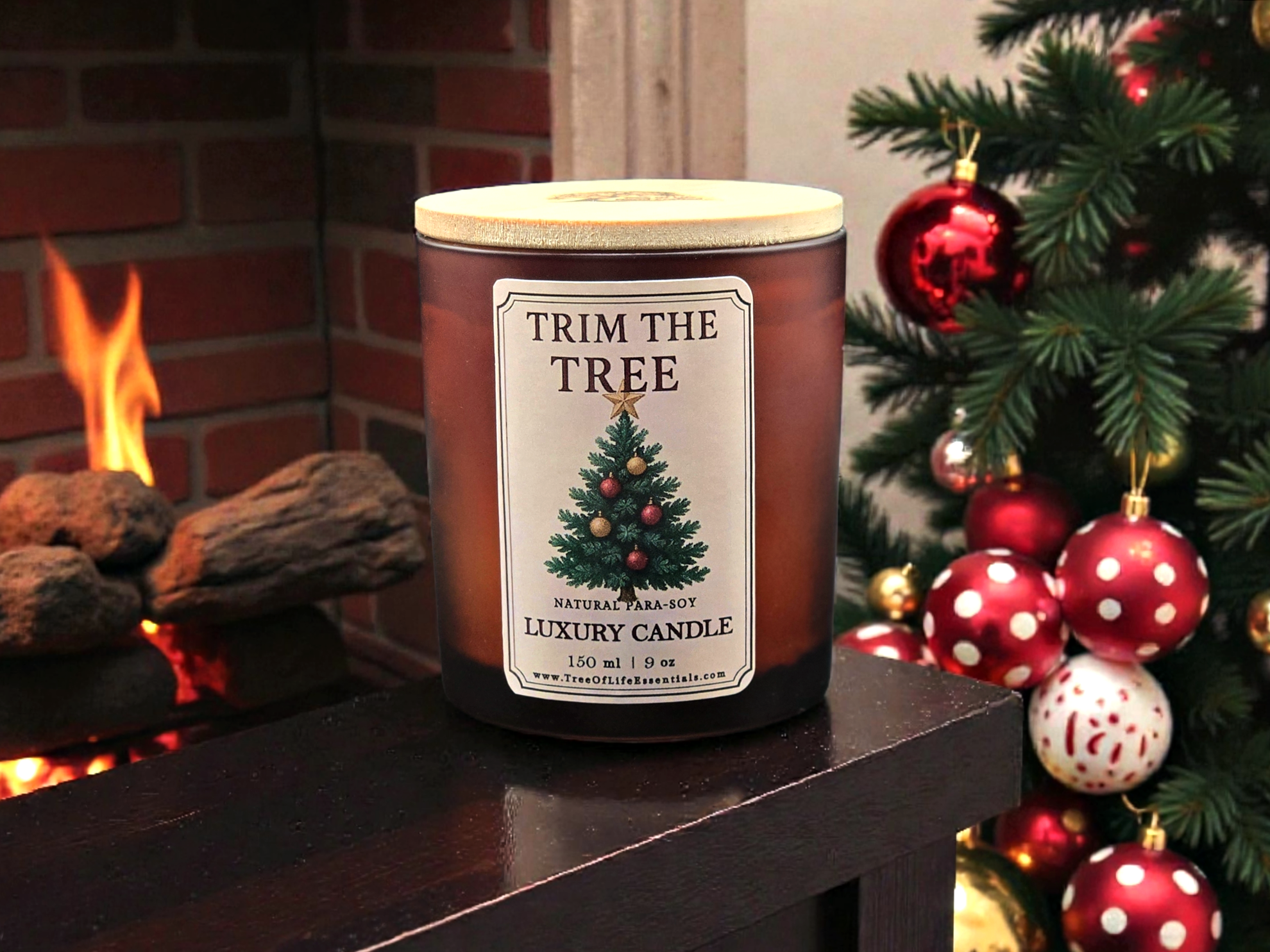 Vela de lujo con mezcla de soja "Trim The Tree"