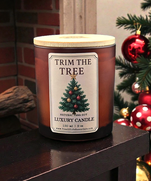 Vela de lujo con mezcla de soja "Trim The Tree"