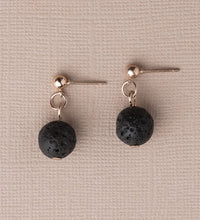 Pendientes difusores de piedra de lava individual (post) 