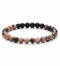 Black Rhodonite Diffuser Bracelet