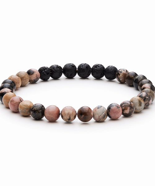 Black Rhodonite Diffuser Bracelet