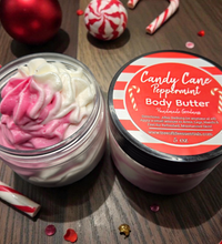 "Candy Cane" Emulsified Sugar Scrub, Whipped Body Butter & Shower Gel