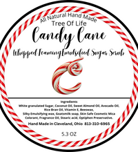 Candy Cane Whipped Foaming, Emulsified Sugar Scrub