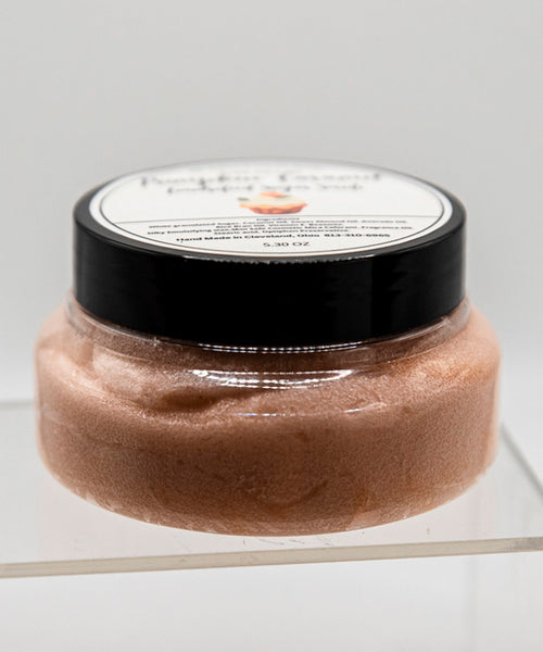 Exfoliante de azúcar emulsionado con caramelo y calabaza