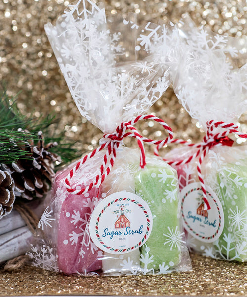 "Christmas Sugar Scrub Soap Bars"