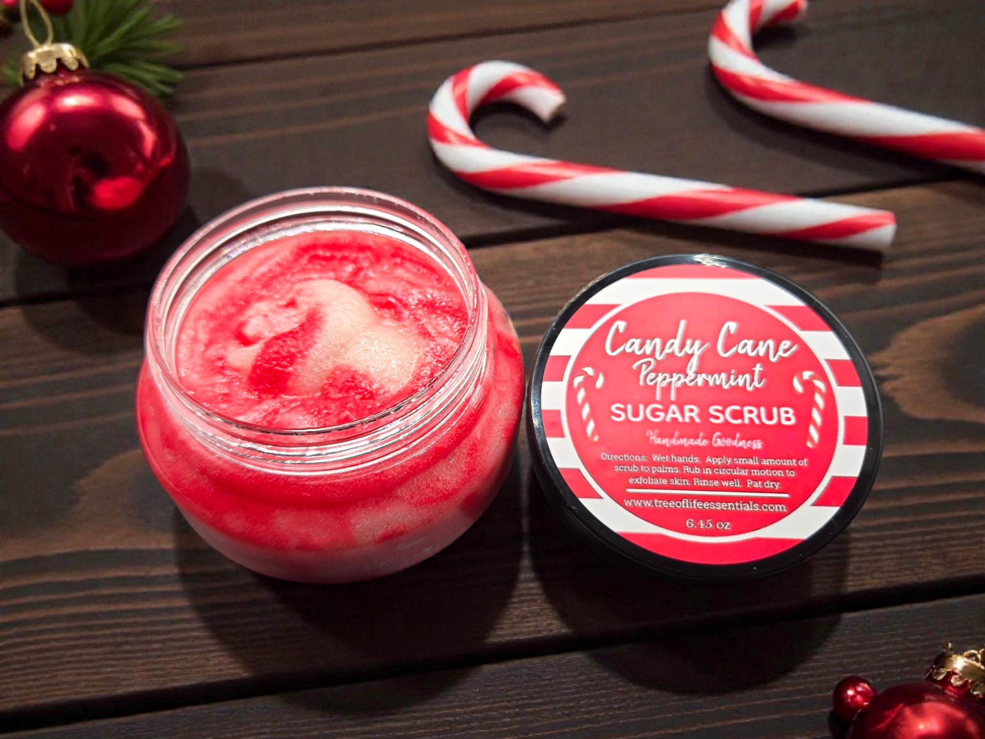 "Candy Cane" Emulsified Sugar Scrub, Whipped Body Butter & Shower Gel