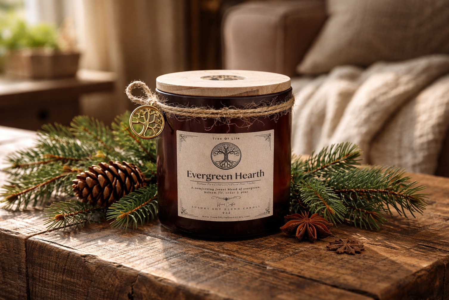 Velas de mezcla de soja Lux "Autumn Woods"