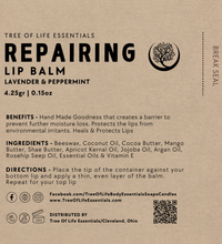 “Bálsamo labial curativo de lavanda y menta”