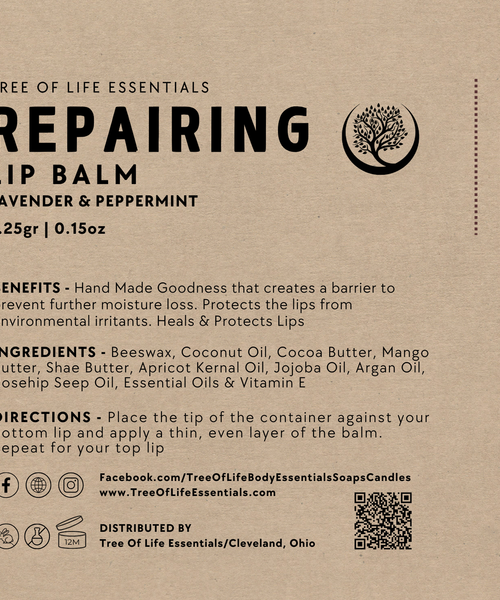 “Lavender & Peppermint Repairing Lip Balm”