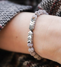 Gray Lava Sacred Arrow Diffuser Bracelet