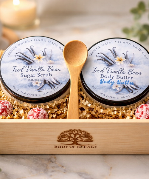 "Iced Vanilla Bean" Emulsified Sugar Scrub, Whipped Body Butter & Shower Gel