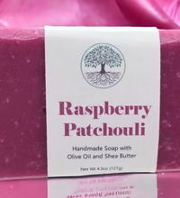 "Raspberry Patchouli" Sea Salt Scrub Cold Pressed Hand Crafted Soap