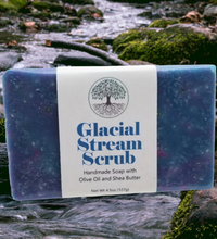 Jabón exfoliante en frío hecho a mano "Glacial Stream"