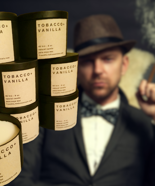 "Tobacco-Vanilla Lux Soy Blend Candle"