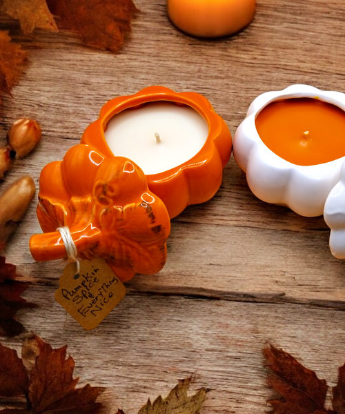 "Pumpkin, Spice & Everything Nice" Lux Soy Blend Decorative Candle