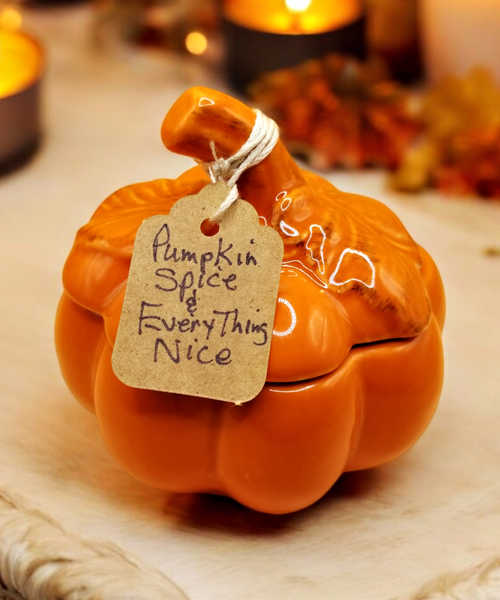 "Pumpkin, Spice & Everything Nice" Lux Soy Blend Decorative Candle