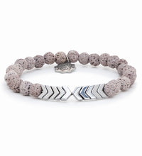 Pulsera difusora de flecha sagrada de lava gris 