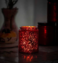 Velas de recipiente de arte navideño