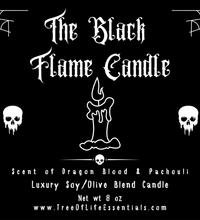 "The Black Flame" Lux Soy/Olive Blend Candle w/Clear Quartz Stone