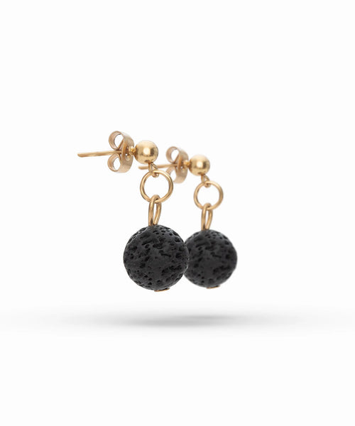 Single Lava Stone (Post) Diffuser Earrings
