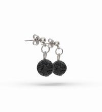 Pendientes difusores de piedra de lava individual (post) 