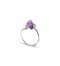 Anillo de piedra de intuición de amatista