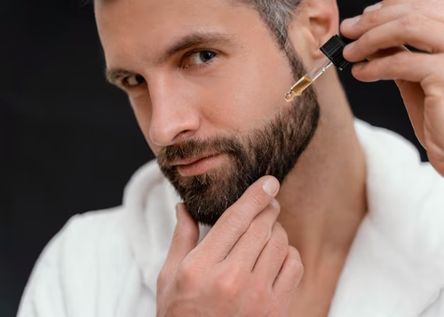 "Set de regalo de jabón y aceite para barba para hombre"