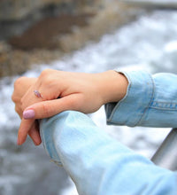 Anillo de piedra de intuición de amatista